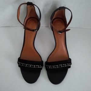 Coach Ankle Strap Sandals with Chain Detail - 7